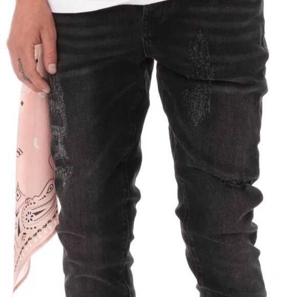 ✨Nwt✨ BLUECARATS denim *distressed noir - SIZE 31 - Picture 3 of 14